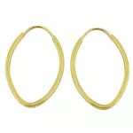 Argola Oval em Ouro 18K 
