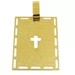 Pingente Oração do Pai Nosso em Ouro 18K