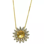 Colar de Ouro 18K com Pedras de Zircônia