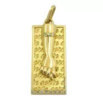 Pingente Figa de Ouro 18K com Brilhantes