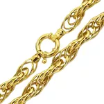 Cordão Masculino com Elos Entrelaçados Ouro 18K 60cm 