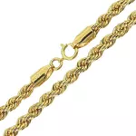 Corrente de Ouro 18k Corda Masculina 15.4g 60cm 4.0mm