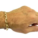 Pulseira Fígaro de Ouro 18K 21cm 