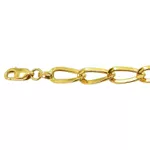 Pulseira Fígaro de Ouro 18K 21cm 