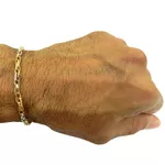 Pulseira em Ouro Branco e Amarelo 18k 3.6g 3.4mm