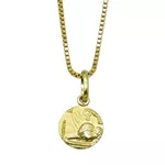 Pingente de Batismo em Ouro 18k Pequeno 0,5g 7,2mm