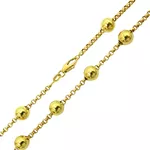 Corrente de Bola em Ouro 18k Elos Português 45cm 7.0mm