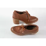 Bota Feminina Oxford em Couro Caramelo Ref. 09722.09423