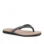 Sandalia Rasteira Strass Preta Ref. 0998.09911