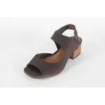 Sandália Salto Baixo Neoprene Café Ref. 09751.09422