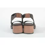 Sandália Salto Baixo Neoprene Café Ref. 09751.09422