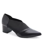 Bota Bico Fino Couro Eiffel Preta