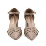 Scarpin Couro Fayence Amêndoa