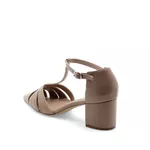Scarpin Couro Fayence Amêndoa