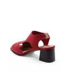 Sandália Salto Médio Neoprene Léger Vermelha 