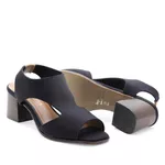Sandália Salto Médio Neoprene Léger Preta