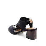 Sandália Salto Médio Neoprene Léger Preta
