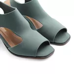 Sandália Salto Médio Neoprene Léger Verde