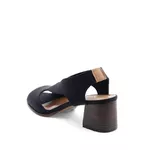 Sandália Salto Médio Neoprene Nuage Preta