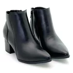Bota Bico Fino Couro Chamonix Preto 