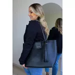 Kit Bolsa Saco Corrente Grande Preta + Bolsa Pequena Tiracolo Chloe Preta