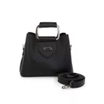 Kit Bolsa Saco Corrente Grande Preta + Bolsa Pequena Tiracolo Chloe Preta