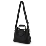 Kit Bolsa Saco Corrente Grande Preta + Bolsa Pequena Tiracolo Chloe Preta