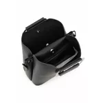 Kit Bolsa Saco Corrente Grande Preta + Bolsa Pequena Tiracolo Chloe Preta