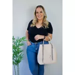 Bolsa Saco Grande Valentina Marfim