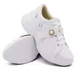 Tênis Casual Chuncky Pérola Branco Sola Tratorada DKShoes
