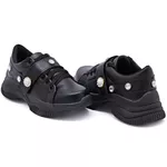 Tênis Casual Chuncky Pérola Preto Sola Preta KCShoes