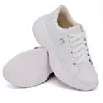 Tênis Casual Chuncky Strass Branco Sola Tratorada DKShoes