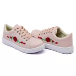Tênis Casual Rosê Flor DKShoes