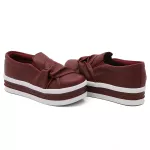 Slip On Nó Lateral Sola Alta Marsala DKShoes