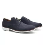 Sapato Masculino Derby Azul Guiné