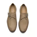 Sapato Masculino Monk Strap Bege Wedge