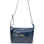 Bolsa Feminina Couro Legitimo Alça Transversal Pequena Azul