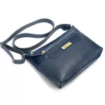 Bolsa Feminina Couro Legitimo Alça Transversal Pequena Azul