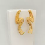 Brinco em S Rendado Banhado a Ouro 18k