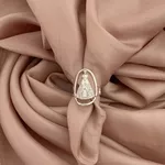 Anel com Nossa Senhora Aparecida Cravejado Prata 925