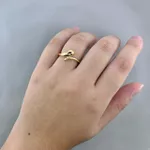 Anel Cobra Liso Semijoia Banhada a Ouro 18k