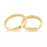 Aliança Abaulada com Banho de Ouro 18k 