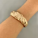 Bracelete Liso Semijoia Banhada a Ouro 18k