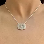 Colar Pingente Fivela Inicial Prata 925