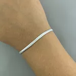 Pulseira Lacraia Achatada 3,7gr Prata 925