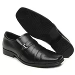 Sapato Social Sândalo Plaza Metal Preto