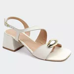 Sandália Gisele Off White Santa Moça