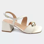 Sandália Gisele Off White Santa Moça