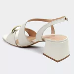 Sandália Gisele Off White Santa Moça