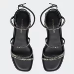 Sandália Flatform Alanis Preta Santa Moça